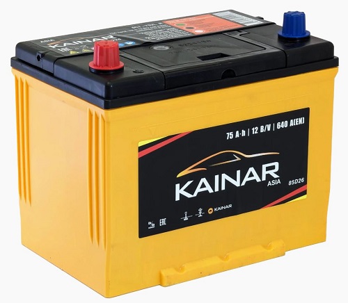 Аккумулятор KAINAR, 12 В, 75 А/ч, 600 А, артикул 070 141 09 0 L